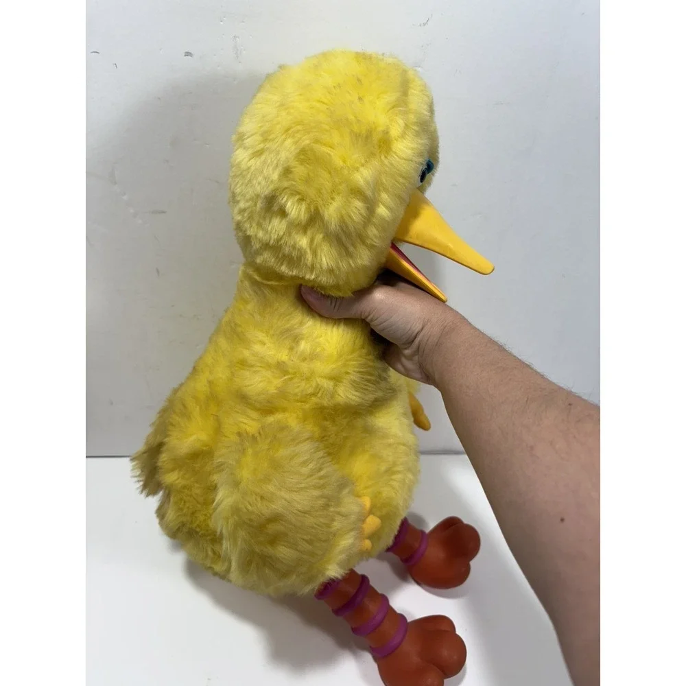 Vtg Sesame Street Big Bird 1986 Ideal Talking Toy + Book For Repair Parts AS IS
